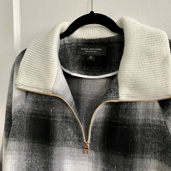 Marc New York Women’s Plaid Half Zip Jacket - Picture 2 of 10